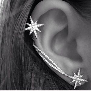 NEW Northern Star Compass wrap earring set cuff